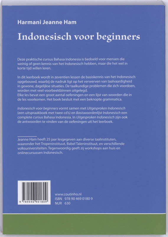 Indonesisch voor beginners achterkant