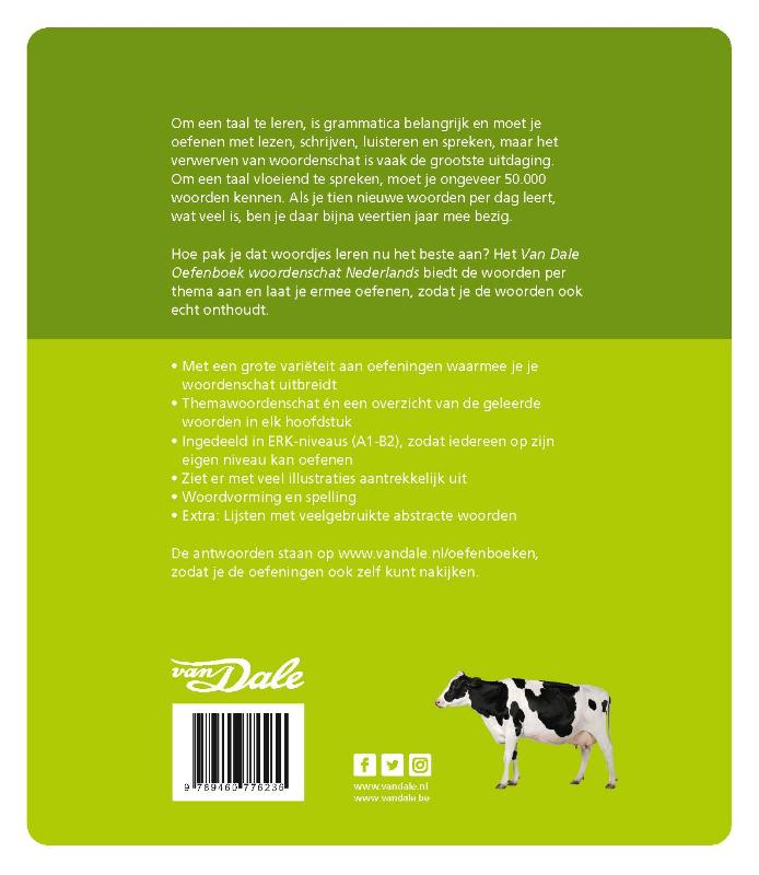 Van Dale Oefenboek woordenschat Nederlands achterkant