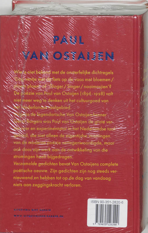 Verzamelde gedichten achterkant