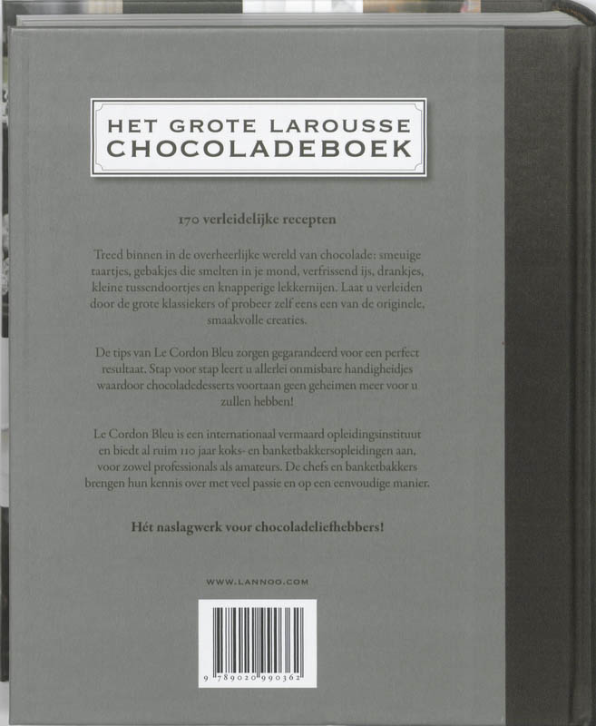 Het grote Larousse chocoladeboek achterkant