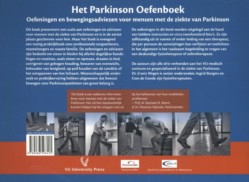 Het Parkinson oefenboek achterkant