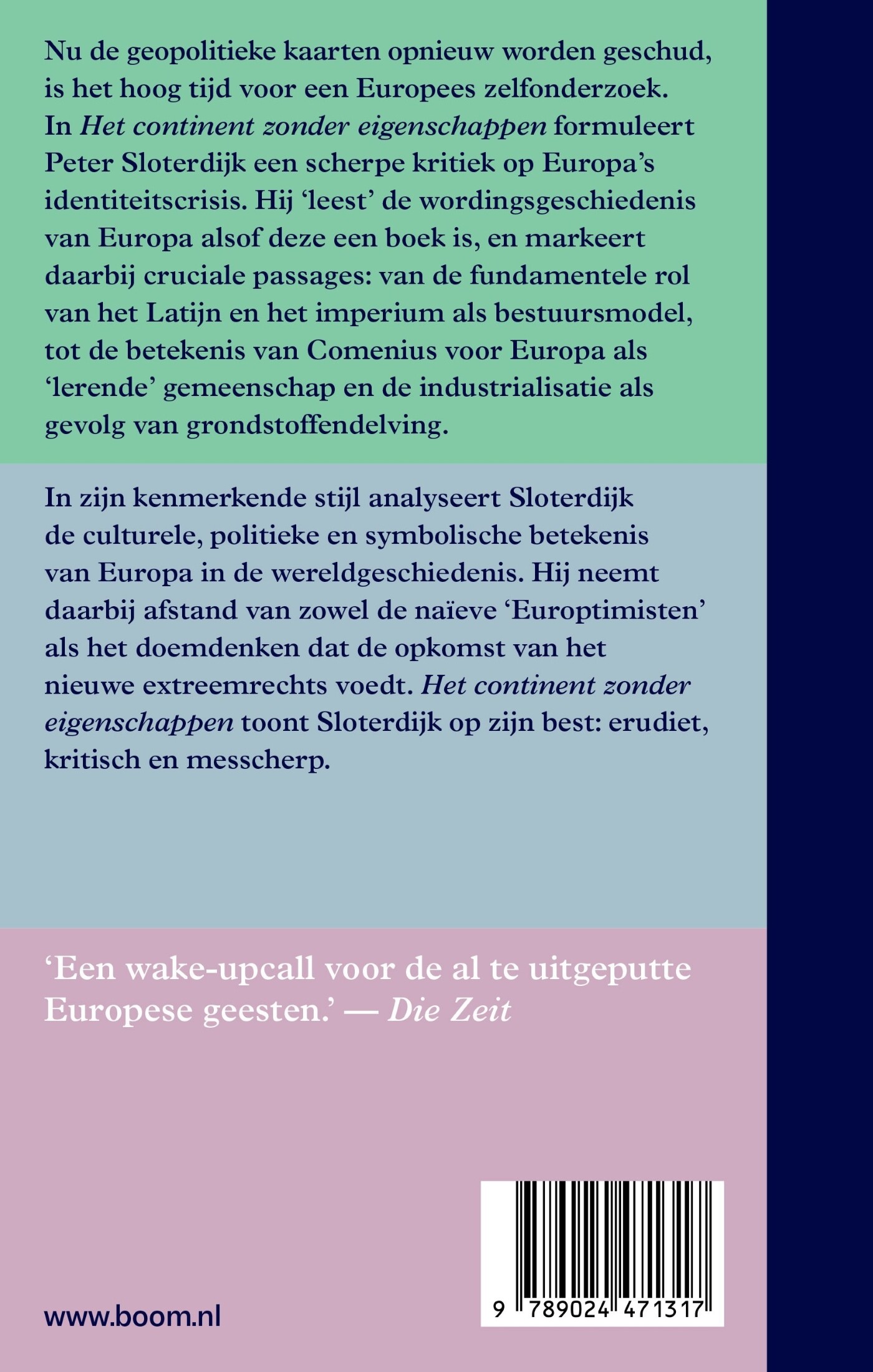 Het continent zonder eigenschappen achterkant