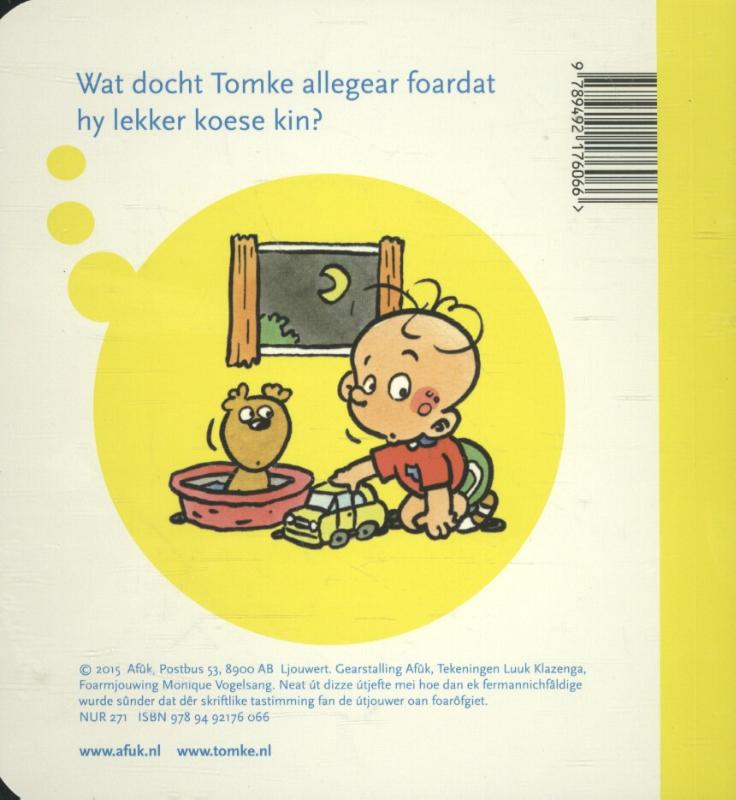 Tomke lekker koese achterkant