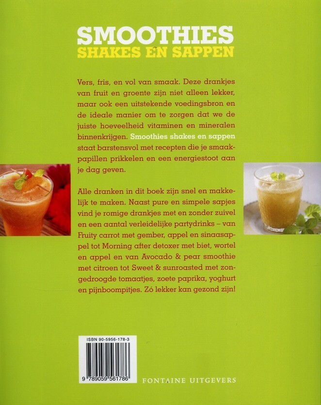 Smoothies, shakes en sappen achterkant