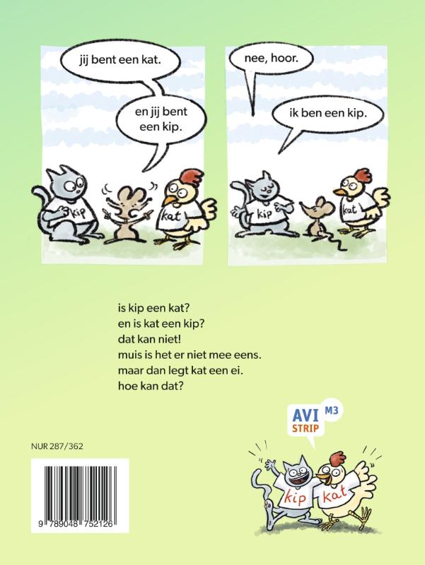 Kip en kat / AVI Strip achterkant