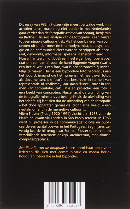 Filosofie van de fotografie achterkant
