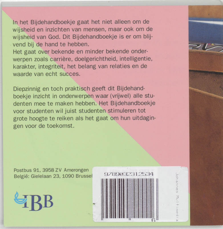 BIJDEHANDBOEKJE VOOR STUDENTEN Bijdehandboekje voor studenten achterkant