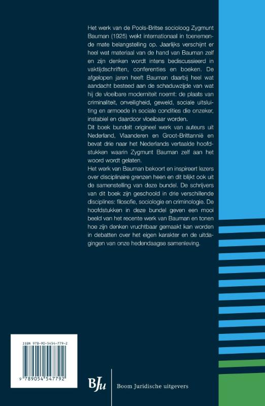 Zygmunt Bauman / Criminaliteit, rechtshandhaving en veiligheid achterkant