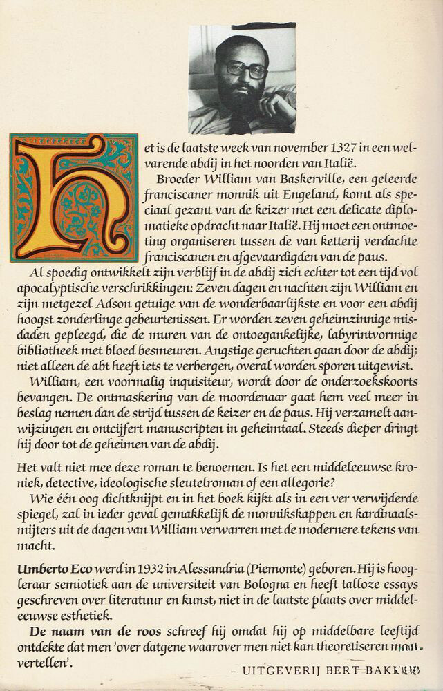 De naam van de roos & naschrift achterkant