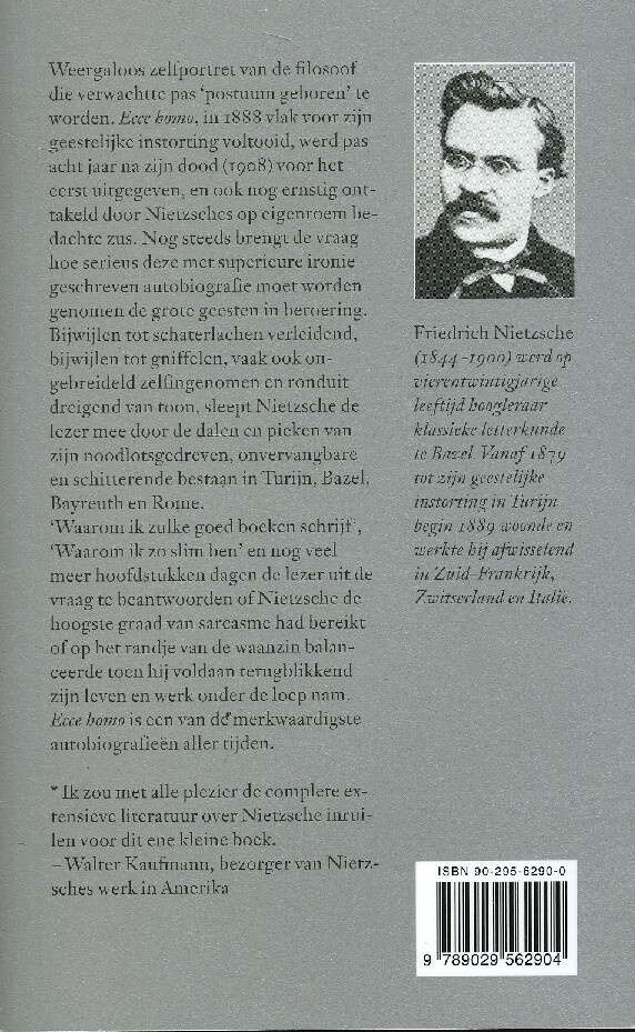 Ecce homo / Nietzsche-bibliotheek Ecce homo / Nietzsche-bibliotheek achterkant