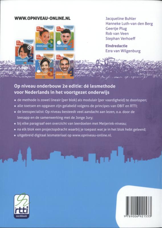 Nederlands / Onderbouw; Leerjaar 1; Vmbo-bk / Leeropdrachtenboek / Op niveau Nederlands / Onderbouw; Leerjaar 1; Vmbo-bk / Leeropdrachtenboek / Op niveau achterkant