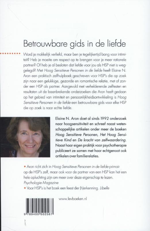 Hoog sensitieve personen in de liefde Hoog sensitieve personen in de liefde achterkant