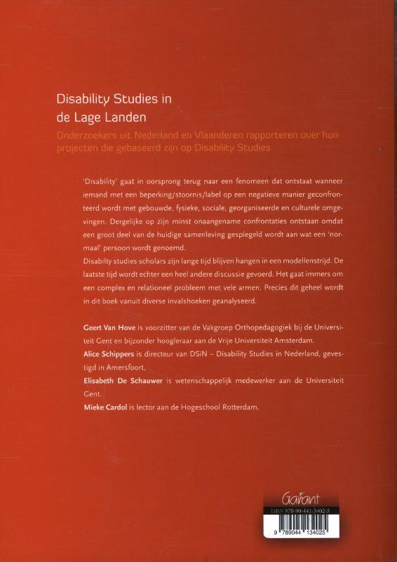 Disability studies in de Lage Landen achterkant