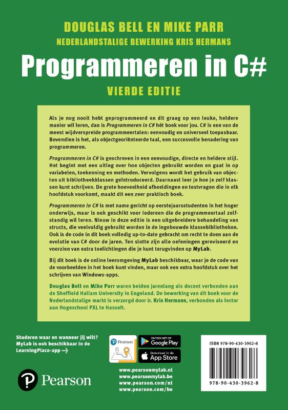 Programmeren in C# achterkant