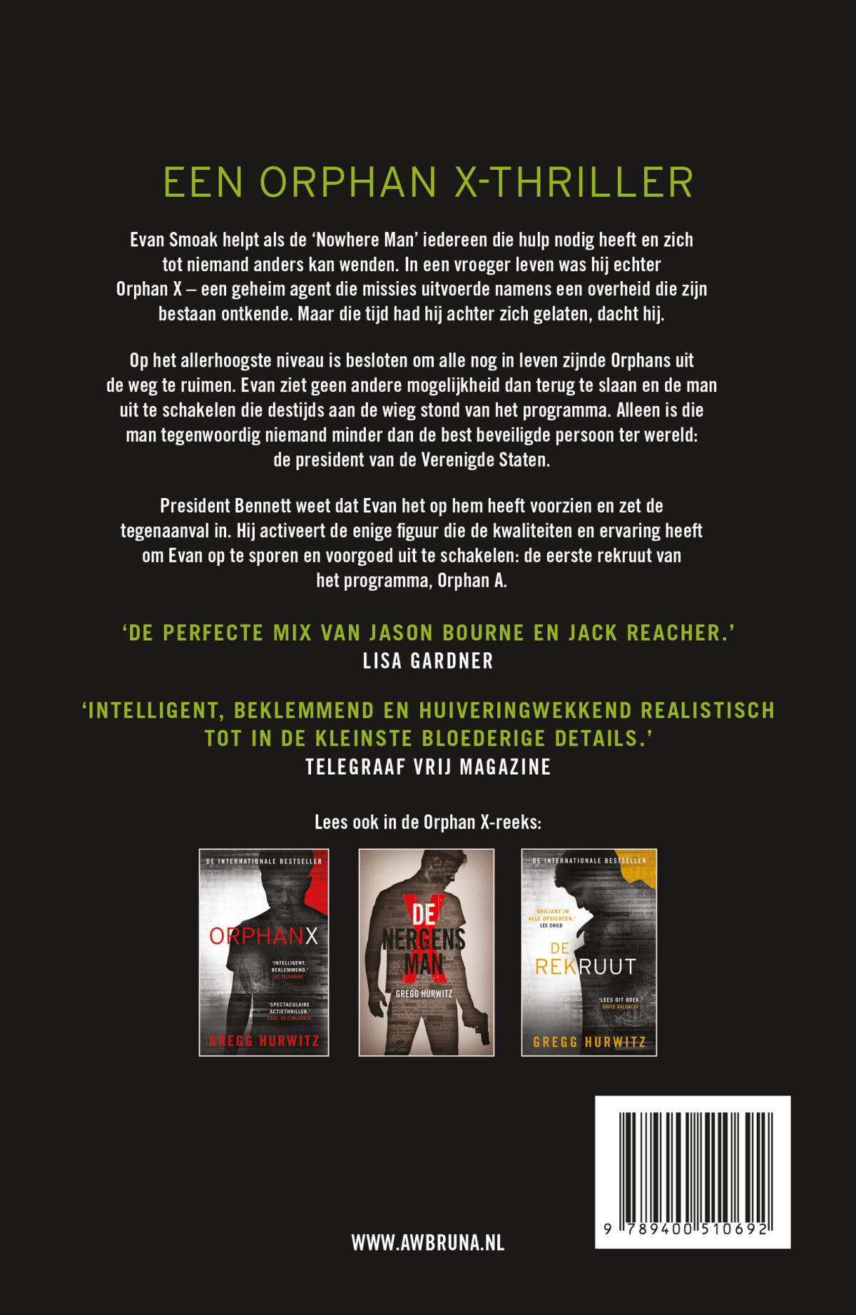 De president / Orphan X / 4 achterkant