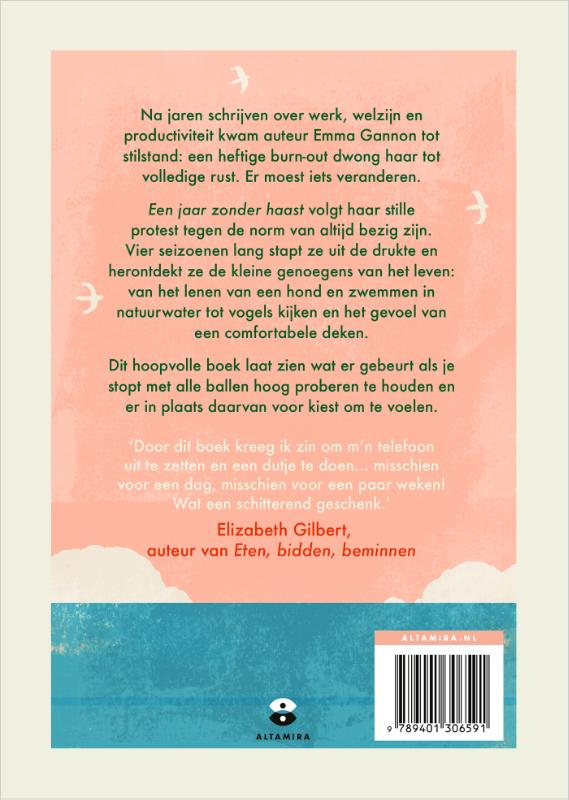 Een jaar zonder haast achterkant