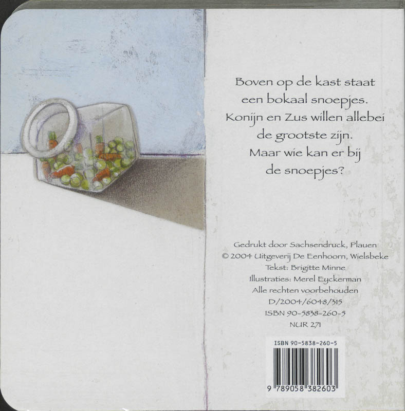 Konijn En Zus Willen De Grootste Zijn achterkant