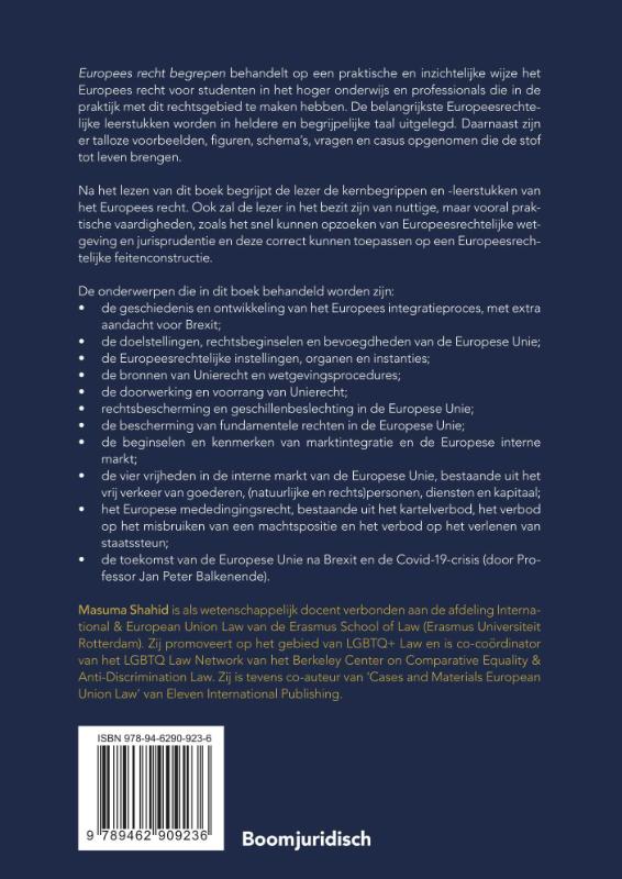 Europees recht begrepen / Recht begrepen Europees recht begrepen / Recht begrepen achterkant