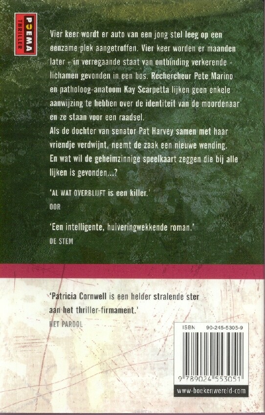 Al wat overblijft / Kay Scarpetta achterkant
