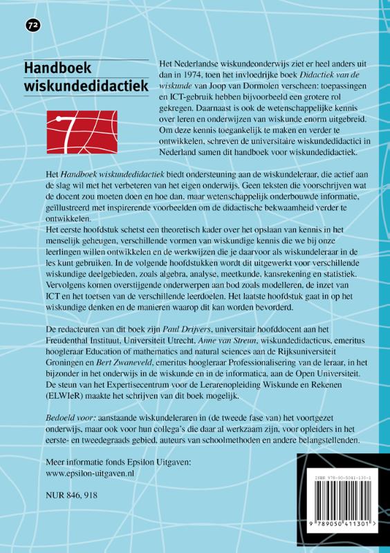 Handboek wiskundedidactiek / Epsilon uitgaven / 72 achterkant