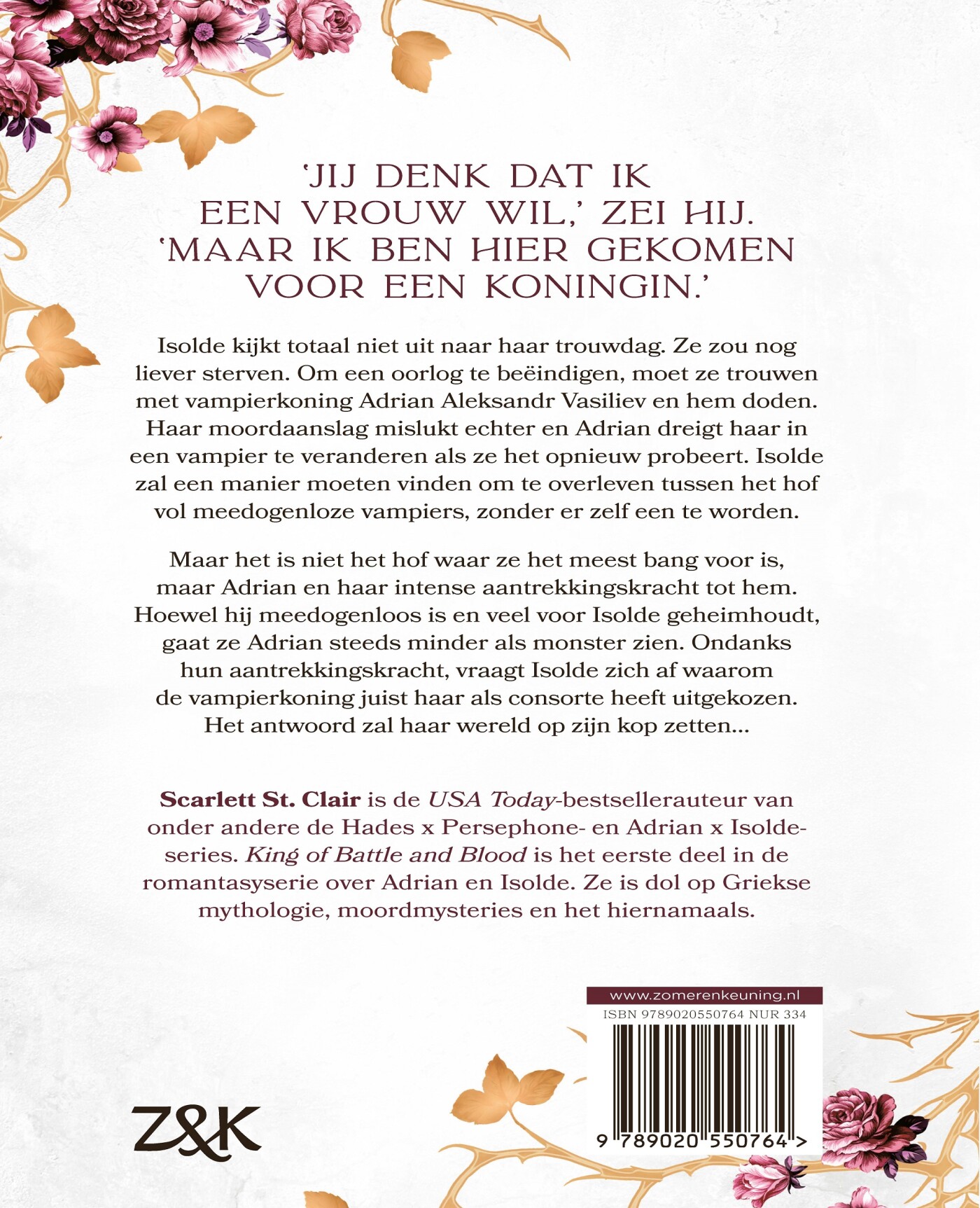 King of battle and blood / Adrian x Isolde / 1 achterkant