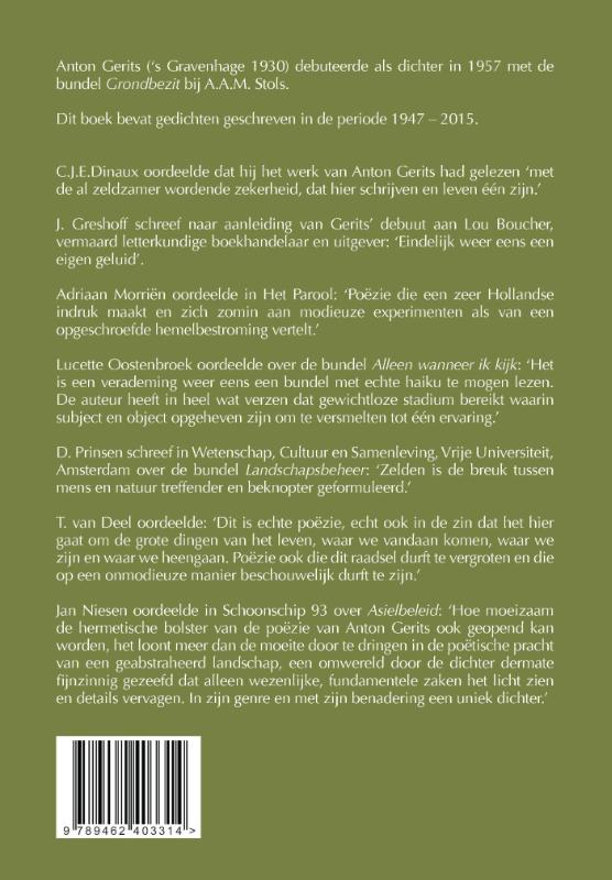 Verzamelde gedichten achterkant