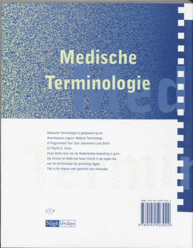 Medische terminologie achterkant