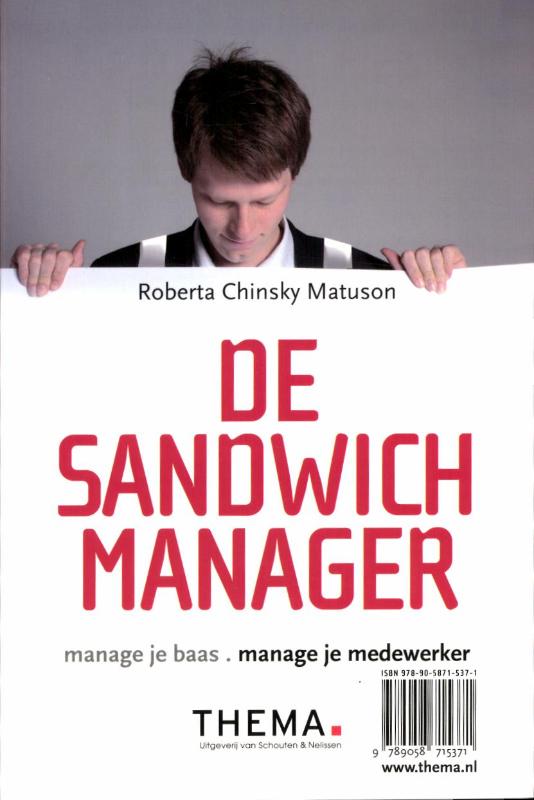 De sandwichmanager achterkant