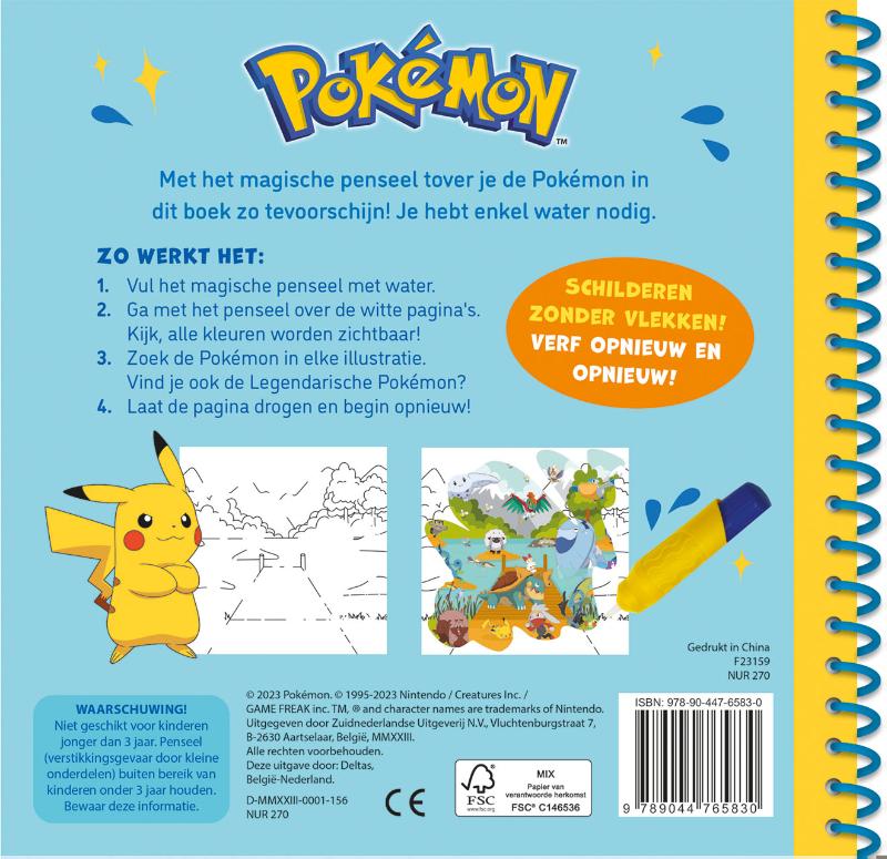 Pokémon Schilderen met water 2 achterkant