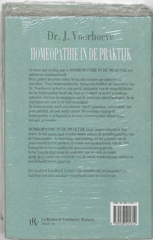 Homeopathie In De Praktijk Geb achterkant