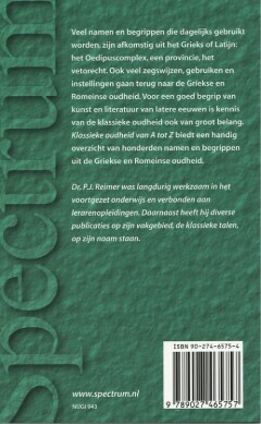 Klassieke oudheid van A tot Z / Spectrum opzoekboek achterkant