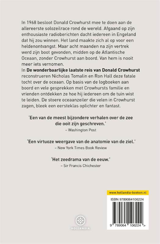 De wonderbaarlijke laatste reis van Donald Crowhurst achterkant