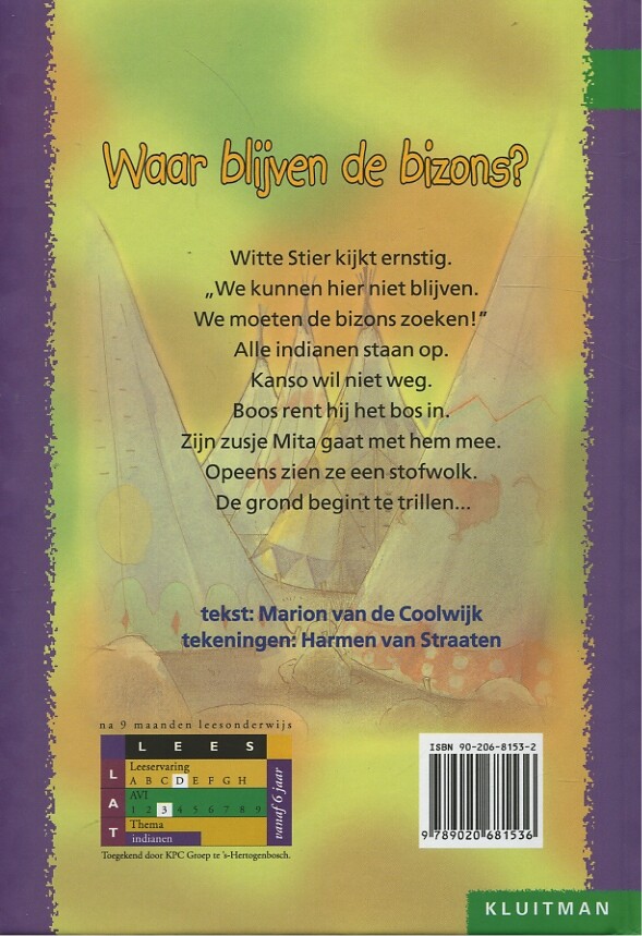 Waar blijven de bizons? / Klavertje twee-serie / AVI 3 achterkant