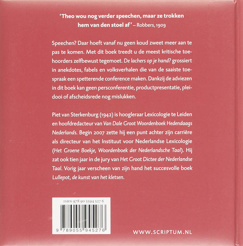 De lachers op je hand? achterkant