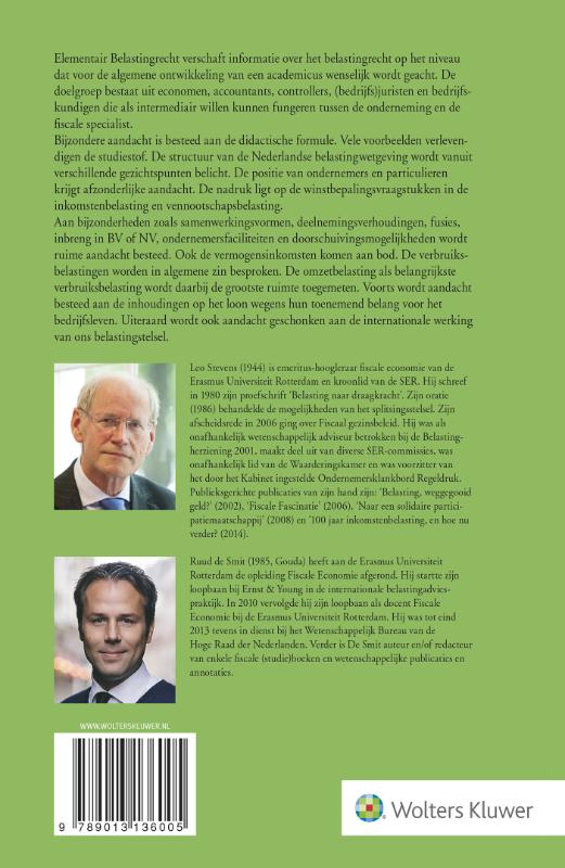 Elementair Belastingrecht 2016/2017 achterkant