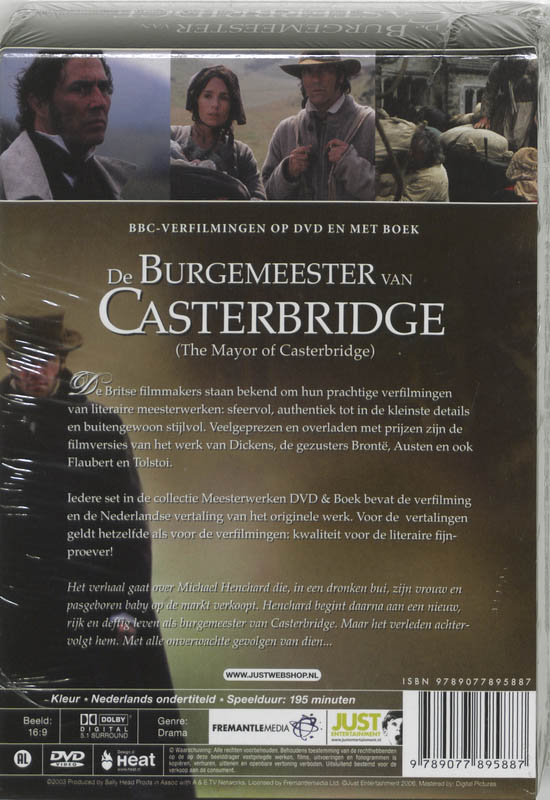 De burgemeester van Casterbridge / DVD/boek klassieken achterkant