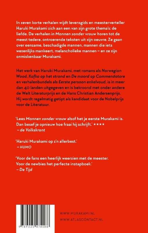 Mannen zonder vrouw achterkant