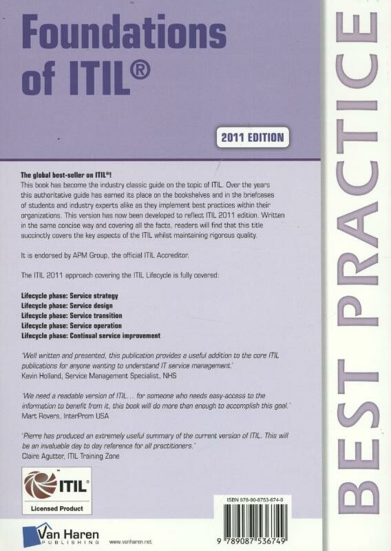 Foundations of ITIL 2011 / 2011 / Best practice achterkant