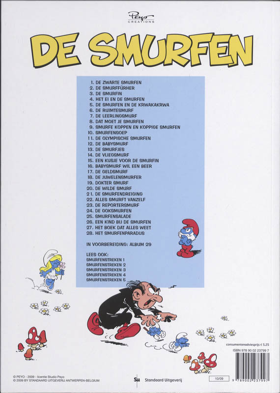De zwarte Smurfen / De Smurfen / 1 achterkant