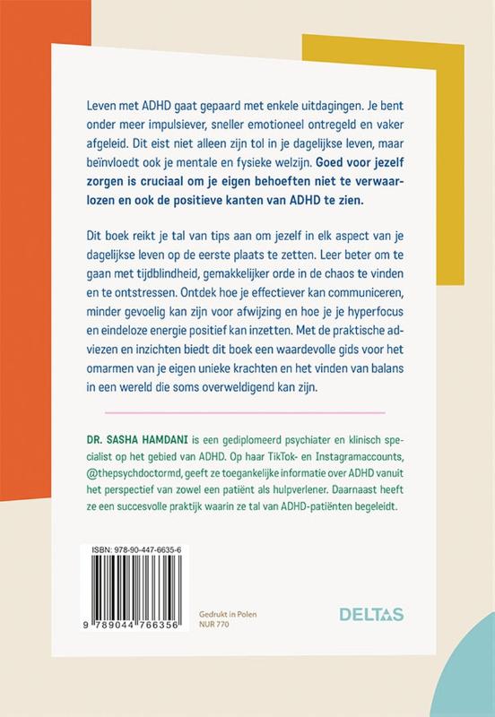 Self-care bij ADHD achterkant