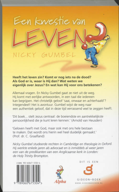 Een kwestie van leven Een kwestie van leven achterkant