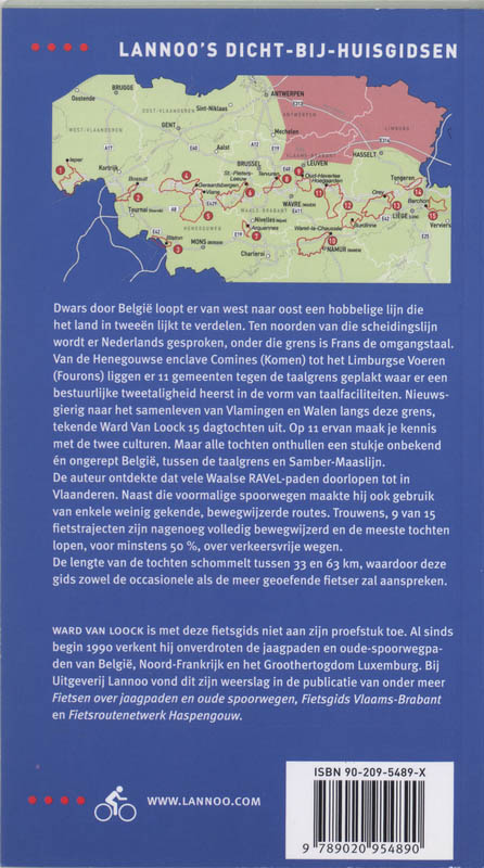 Fietsen In De Grensstreek Ten Zuiden Van Vlaanderen achterkant