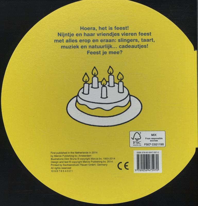 Nijntje en haar vriendjes vieren feest achterkant