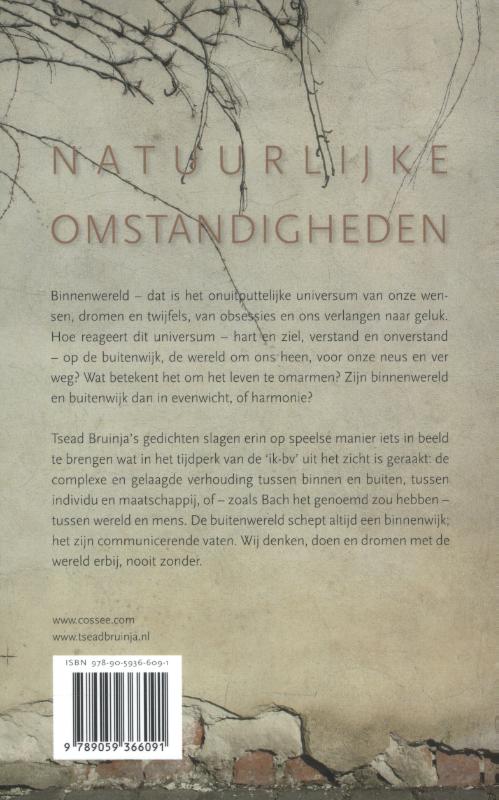 Binnenwereld, buitenwijk, natuurlijke omstandigheden achterkant