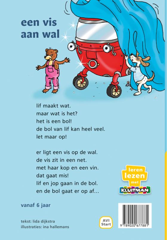 de bol van lif. een vis aan wal / Leren lezen met Kluitman achterkant