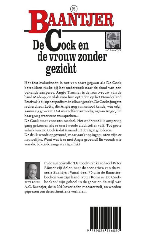 De Cock en de vrouw zonder gezicht / Baantjer / 96 achterkant