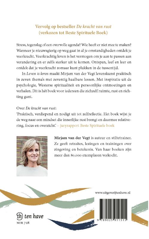 Leven is leren achterkant