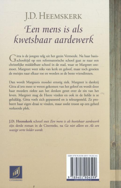 Een mens is als kwetsbaar aardewerk achterkant