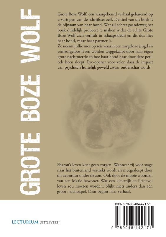 Grote boze wolf achterkant
