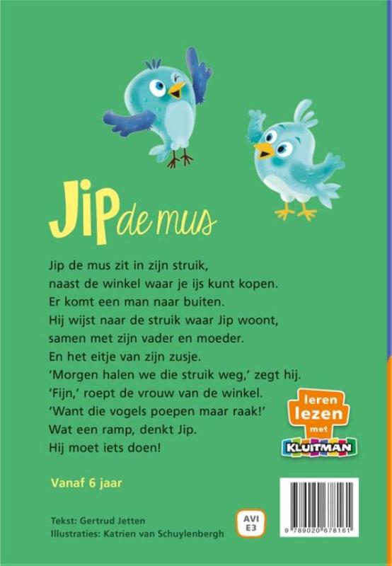 Jip de mus / Leren lezen met Kluitman achterkant